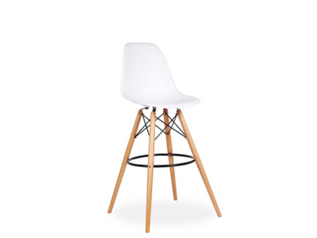 Banqueta EAMES WOOD BLANCA